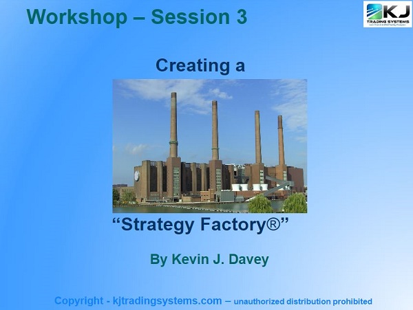 Kevin Davey – Strategy Factory Workshop